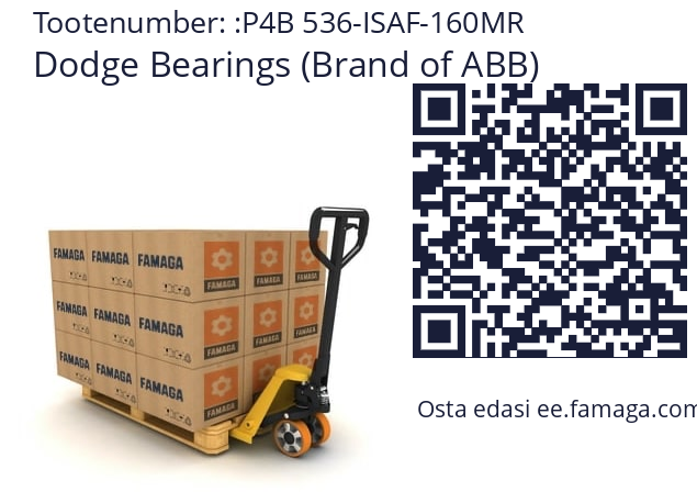   Dodge Bearings (Brand of ABB) P4B 536-ISAF-160MR